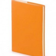 Ежедневник недатированный Glossy Pro, А5, оранжевый, бежевый блок, без обреза