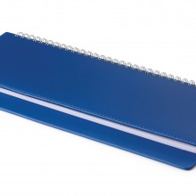 Планинг недатированный, Velvet, синий, 305х130 мм, белый блок, открытый гребень, круглые углы