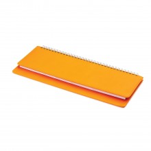 Планинг недатированный, Velvet, оранжевый, 305х130 мм, белый блок, открытый гребень, круглые углы