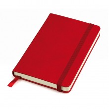 Бизнес-блокнот "Casual", 115 × 160 мм, красный, твердая обложка, резинка 7 мм, блок-клетка