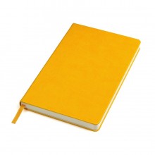 Бизнес-блокнот "Classic", 130*210 мм, желтый, твердая обложка, блок-линейка, тиснение