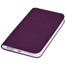 Универсальное зарядное устройство "Softi" (4000mAh),фиолетовый, 7,5х12,1х1,1см, искусственная кожа