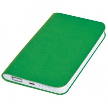Универсальное зарядное устройство "Silki" (4000mAh),зеленый, 7,5х12,1х1,1см, искусственная кожа,плас