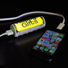 Универсальное зарядное устройство "Flash" (2600mAh) с подсветкой логотипа,9,5х3х3,1 см,пластик