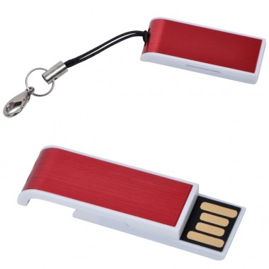 USB flash-карта "Slider" (8Гб),красная,3,4х1,2х0,6см,металл