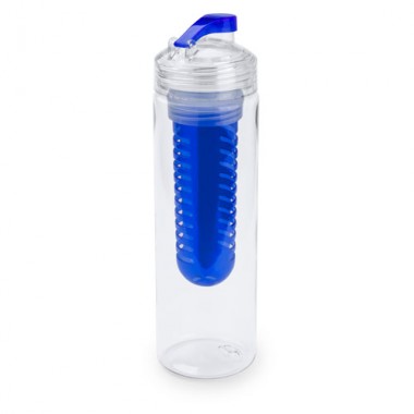 Бутылка для воды "Frutti", пластиковая, с контейнером для ягод и фруктов, 700 мл., синий
