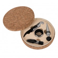 Набор для вина "Cork" (4 предмета); 15х4см; искусственная кожа, металл; лазерная гравировка Набор для вина "Cork" (4 предмета); 15х4см; искусственная кожа, металл; лазерная гравировка