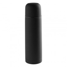 Термос вакуумный "Flask",сталь с покрытием софт тач, черный, 500 мл.