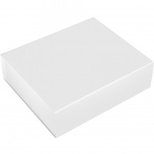 Коробка подарочная складная, белый, 37х30х11 см, кашированный картон, тиснение