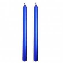 Свечи подарочные, 2 шт, синий, воск, 30 см
