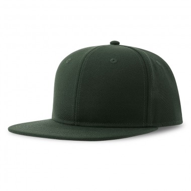 Бейсболка "SNAP BACK-S", 6 клиньев, пластик. застежка, т.-зелёны, 100% перераб. полиэстер, 300 гр/м2