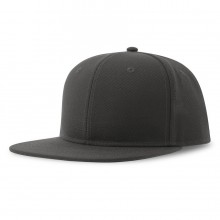 Бейсболка "SNAP BACK-S", 6 клиньев, пластик. застежка, т.серый, 100% перераб. полиэстер, 300 гр/м2