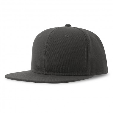 Бейсболка "SNAP BACK-S", 6 клиньев, пластик. застежка, т.серый, 100% перераб. полиэстер, 300 гр/м2
