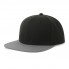 Бейсболка "SNAP BACK-S", 6 клиньев, пластик. застежка, чёрн/сер, 100% перераб. полиэстер, 300 гр/м2
