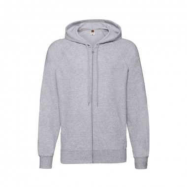 Толстовка без начеса LIGHTWEIGHT HOODED SWEAT JACKET 240, Серый