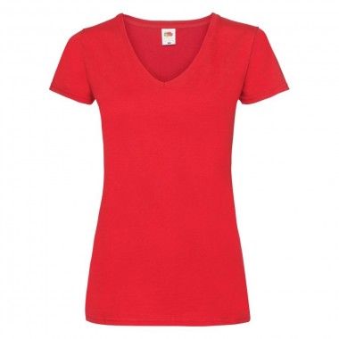 Футболка "Lady-Fit V-Neck T", красный