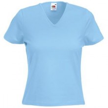 Футболка женская LADY FIT V-NECK T 210, Голубой