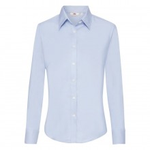 Рубашка женская LONG SLEEVE OXFORD SHIRT LADY-FIT 135, Голубой Рубашка женская LONG SLEEVE OXFORD SHIRT LADY-FIT 135, Голубой