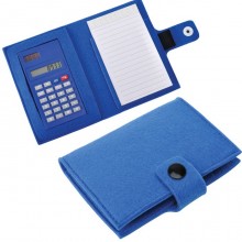 Блокнот с калькулятором "Soft",синий,11х14х2см, фетр