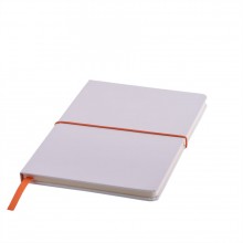 Блокнот Belto, А5, белый/оранжевый, кремовый блок
