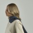 Шарф вязаный двойной "WIND SCARF-S", тёмно-серый,100% переработанный полиэстер