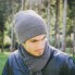 Шапка вязаная двойная "Wind", с отворотом_белый,100% акрил