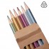 Цветные карандаши METALLIC, 6 цветов, дерево, картон