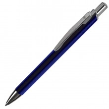 WORK, ручка шариковая, синий/хром, металл