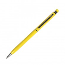 TOUCHWRITER, ручка шариковая со стилусом для сенсорных экранов, желтый/хром, металл