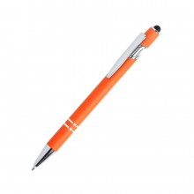 LEKOR, ручка шариковая со стилусом, оранжевый, металл