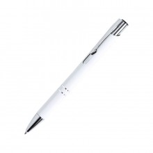 ZROMEN, ручка шариковая, белый, металл, софт-покрытие