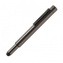 GENIUS, ручка с флешкой, 4 GB, колпачок, стальной цвет, металл