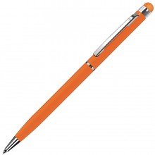 TOUCHWRITER, ручка шариковая со стилусом для сенсорных экранов, оранжевый/хром, металл