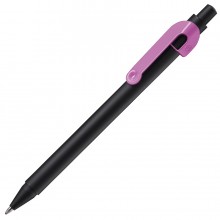 SNAKE, ручка шариковая, розовый, черный корпус, металл