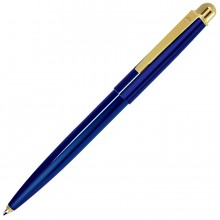 DELTA NEW, ручка шариковая, синий/золотистый, металл