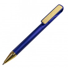 Ручка шариковая GLOSSY GOLD, синий металлик/золотой, пластик, металл Ручка шариковая GLOSSY GOLD, синий металлик/золотой, пластик, металл