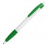 Ручка шариковая N9 с грипом, белый/зеленый, пластик