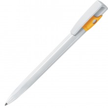 KIKI, ручка шариковая, желтый/белый, пластик