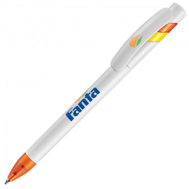 MANDI, ручка шариковая, оранжевый/белый, пластик