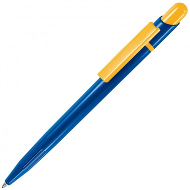 MIR EUROPE, ручка шариковая, желтый/синий, пластик