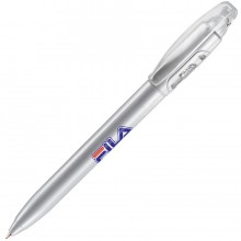 X-3, ручка шариковая, прозрачный белый/серый, пластик