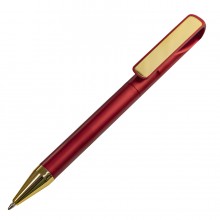 Ручка шариковая GLOSSY GOLD, красный металлик/золотой, пластик, металл Ручка шариковая GLOSSY GOLD, красный металлик/золотой, пластик, металл
