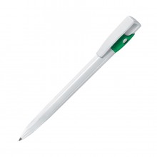 KIKI, ручка шариковая, зеленый/белый, пластик