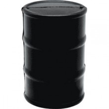 Антистресс "Бочка"; черный; 8,8х5,8 см; вспененный каучук; лазерная гравировка