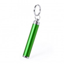 Брелок с фонариком BIMOX, зеленый, L=8,5см, пластик