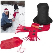 Набор для лепки снеговика в сумке "Веселый снеговик", флис, пластик, шелкография