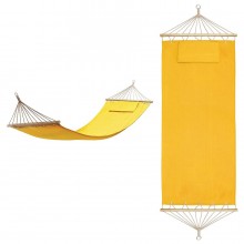 Гамак с подушкой "МАЙАМИ" , в сумке ; желтый; 200х80см; хлопок, дерево, шелкография