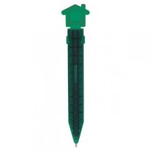 Магнит "Домик"; зеленый; 14,5х2,5х0,5 см; пластик