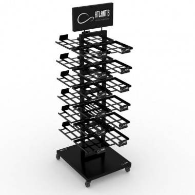 Стойка напольная_ATLANTIS BLACK RETAIL DOUBLE SIDE DISPLAY