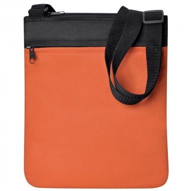 Промо сумка на плечо "Simple"; оранжевый; 23х28 см; полиэстер; шелкография